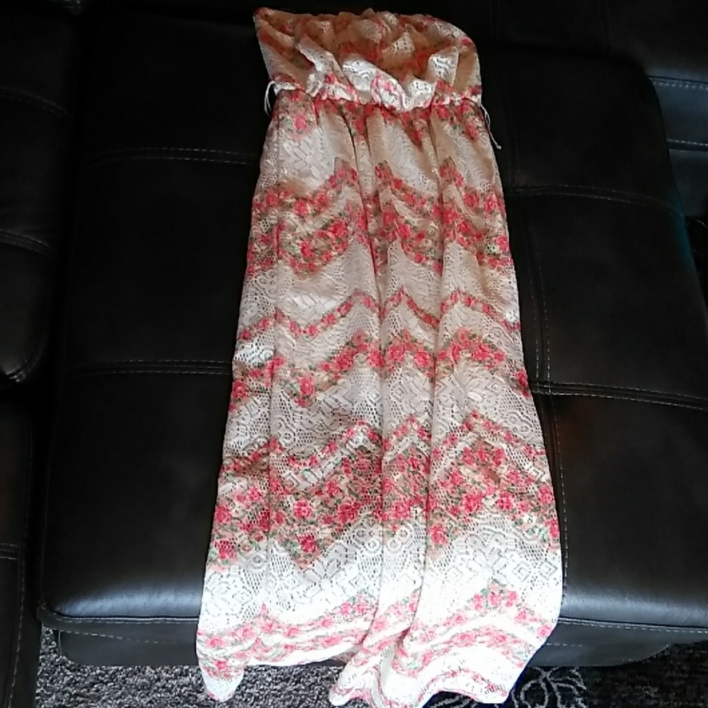Strapless maxi dress